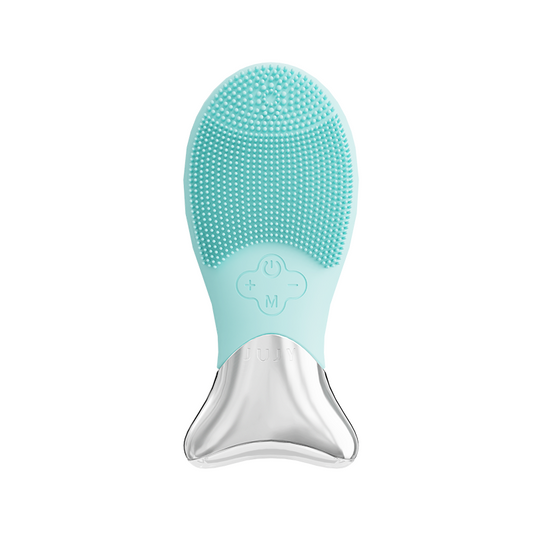 LED thermal care sonic vibration facial cleansing brush 